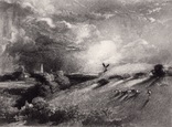 Гравюра. Дж. Констебл - Лукас. "Летний полдень". До 1840 года. (42,8 на 29 см). Оригинал., фото №2