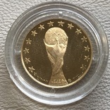 Монетовидная медаль Италия-90 золото 4 грамма 917’, фото №4