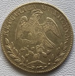 8 эскудо 1850 год Мексика золото 26,93 грамм 875’, фото №3