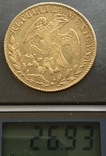8 эскудо 1850 год Мексика золото 26,93 грамм 875’, фото №4