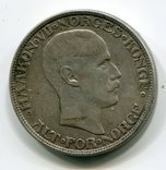 Норвегия 2 кроны 1917 г Серебро, фото №2