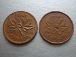Канада. 1 цент "78 і "85 р.р. (різновиди по формі та ін.), фото №3