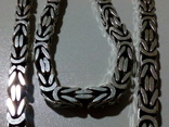 Цепочка лисий хвост новая серебро 925, фото №2