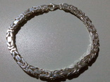 Браслет мужской лисий хвост новый серебро 925, фото №2
