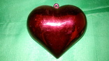 Ёлочная игрушка Большое сердце 12см, фото №5
