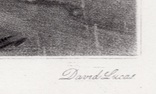Гравюра. Дж. Констебл - Лукас. " Церковь в Бергхольте". До 1840 года. (42,8 на 29 см)., фото №7