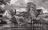 Гравюра. Дж. Констебл - Лукас. "Река Стаур". До 1840 года. (42,8 на 29 см). Оригинал., фото №3