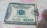 Портмоне "100 Dollars" із застібкою, унісекс, фото №2