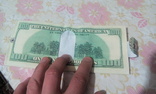 Портмоне "100 Dollars" із застібкою, унісекс, фото №4