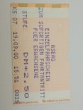 Билет на проезд в общественном транспорте Германии (цена на билете в дойч марки), фото №2