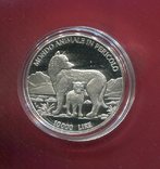 Сан Марино 10000 лир 1996 ПРУФ серебро Волчица, фото №2