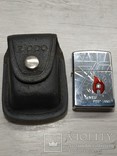 Зажигалка Zippo в кожаном чехле., фото №2