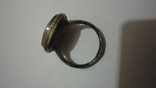Серебряний перстень з камнем в позолоті., фото №3