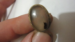 Серебряний перстень з камнем в позолоті., фото №5
