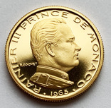 1/2 франка 1965 года. Монако. (Пробная). Пруф., фото №3