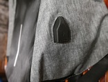 Рюкзак Travel bag черно-серый (антивор+USB выход), фото №4
