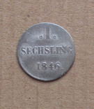 1 сешлинг 1846(Гамбург), фото №3