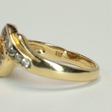 Золотое кольцо с натуральным рубином и бриллиантами, фото №7
