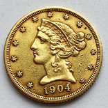 10 долларов 1904 года. США., фото №3