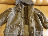 Куртка пальто дафлкот HM из вельвета на меху, 6-7 лет, фото №5
