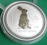 1 доллар, Австралия. Год кролика. Ag 31.13 г, фото №10