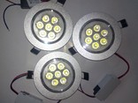 Новые поворотные потолочные светильники 7w 3 шт, photo number 2
