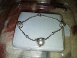 Срібний браслет з перлинами, фото №3
