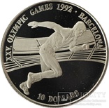 Острова Кука 10 долларов, Бег,1990 XXV Летние Олимпийские игры, Барселона 1992,С111, фото №3