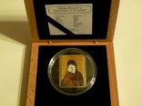 "Богородица Владимирская", Андрей Рублев - серебро, 5 долларов, в футляре с сертификатом, фото №2