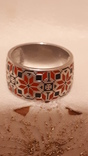 Кольцо"Ружа",серебро,эмаль., фото №10