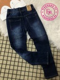 Зауженые джинсы на флисе для мальчика р.140, фото №6