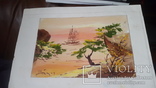 Картина на морскую японскую тему с подписью автора Н.Белоусов, фото №2