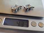 Серьги серебро 925 проба. Вес 4.37 г., фото №8