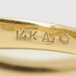 Золотое кольцо с жемчугом на бриллиантовой волне, фото №6