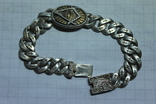 Мужской серебряный браслет с масонской символикой, фото №2