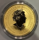 100 $ 2020 год Австралия «Год Мыши» золото 31,1 грамм 999,9’, фото №3