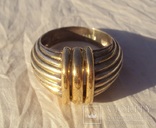 Брендовое кольцо, серебро + золото, Франция., фото №2