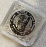 100 $ 1993 год Австралия «Коала» платина 31,1 грамм 999,5’, фото №2