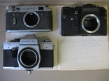Фотоаппараты плёночные, без объектива"Praktica "и еще- 2 вида, на зап. части, фото №3