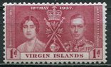 1937 Великобритания колонии Виргинские острова Коронация 1р, фото №2
