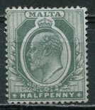 1904 Великобритания колонии Мальта 1/2р, фото №2