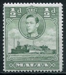1938 Великобритания колонии Мальта 1/2р зеленый, фото №2