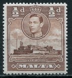 1943 Великобритания колонии Мальта 1/2р коричн, фото №2