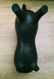 Винтажный кувшин - сливочник в форме быка, Грузинская черная керамика, РЕДКИЙ., фото №10