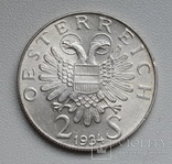 Австрия 2 шиллинга 1934 г. "Енгельберт Дольфус", серебро, фото №4