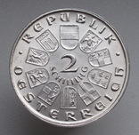 Австрия 2 шиллинга 1929 г. " Теодор Бильрот ", серебро, фото №2