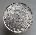 Австрия 2 шиллинга 1929 г. " Теодор Бильрот ", серебро, фото №5