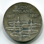 Финляндия 10 марок 1967 г. Серебро, фото №2