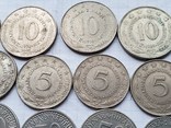 Югославия,100,50,10,5 динар,19 шт., фото №4