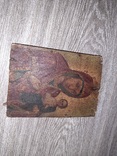 Икона Тихвинская икона Божией Матери на дереве 19 век 12,5*17,5см, фото №3
